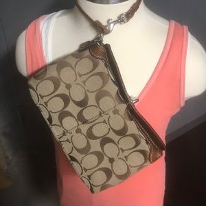 Coach canvas Wristlet